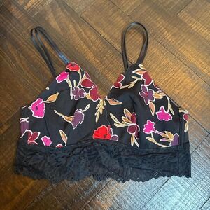 Auden Floral Lace Bralette Unlined Size Small